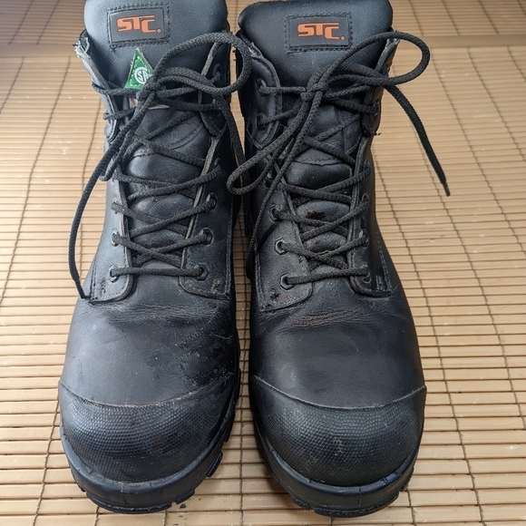 STC 21982-7 Size 13 Men's 6 In Work Boot Steel Toe Work Boot, BlackWith a splas - Picture 2 of 11